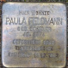Stolperstein dedicated to Paula Feldmann