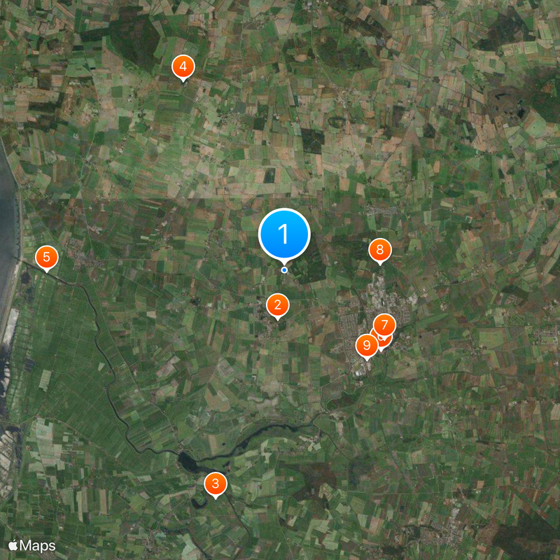 Golden Horns of Gallehus Map