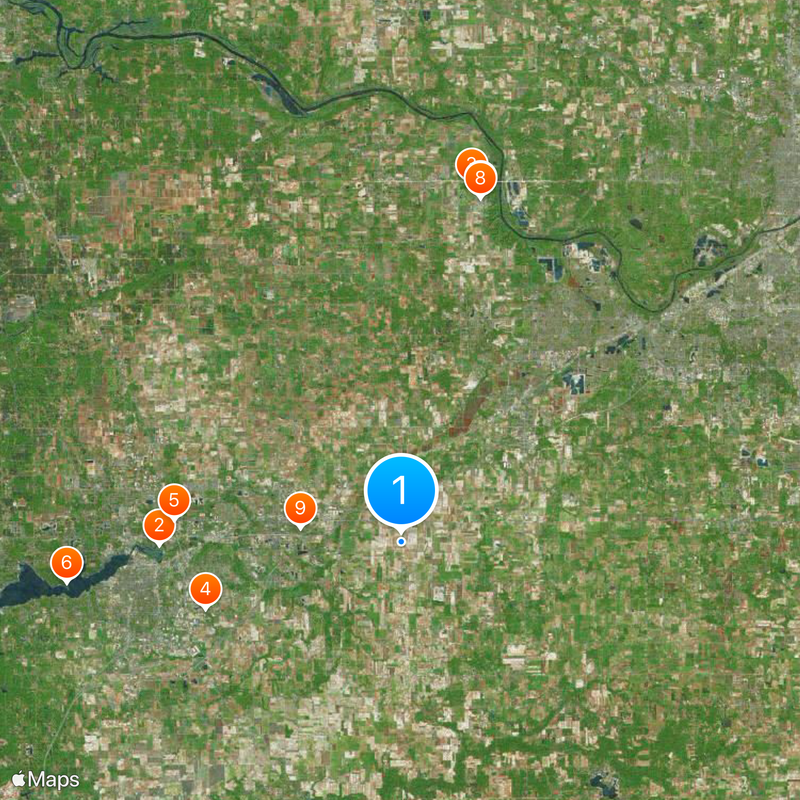 Ouest du Michigan Carte