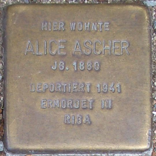 Stolperstein em memória de Alice Ascher