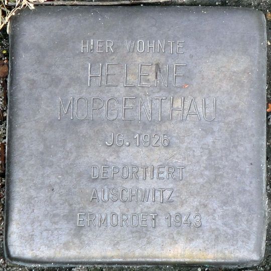 Stolperstein dedicated to Helene Morgenthau