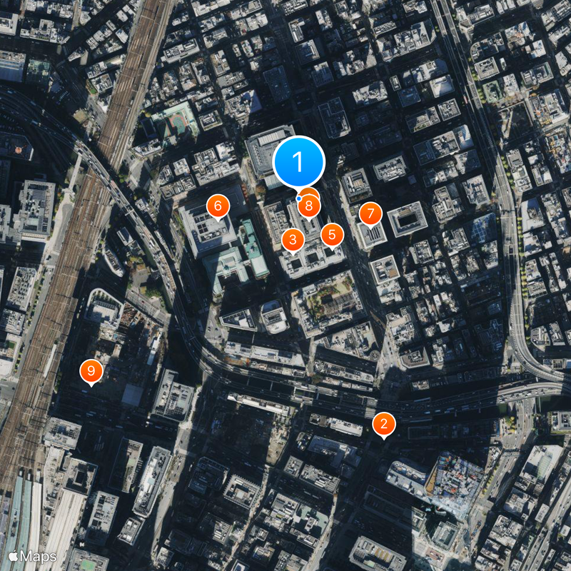 Mandarin Oriental, Tokyo Map