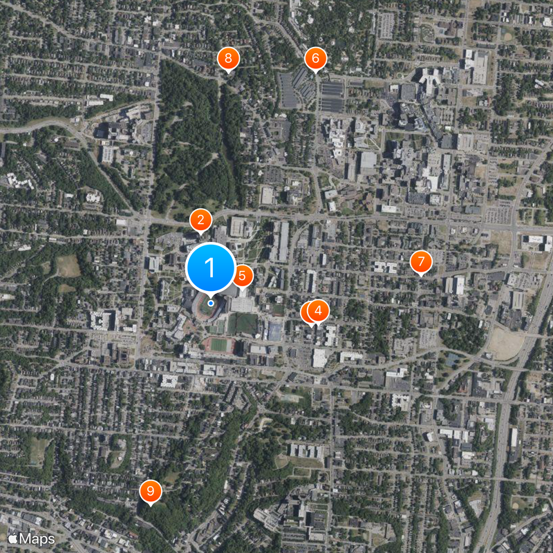 Nippert Stadium Kaart