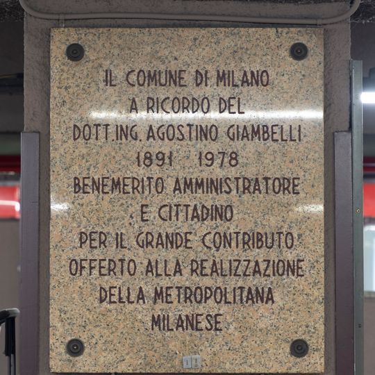 Targa commemorativa di Agostino Giambelli