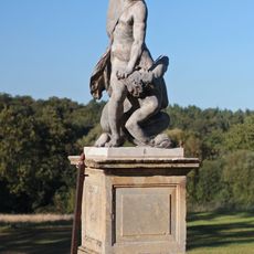 Sculptures to north-east and north-west of terrace of Trent Park
