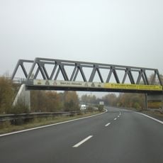 Bridge of former railway siding over D6 highway east of Tuchlovice