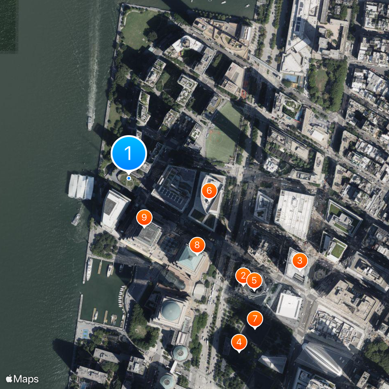 Irish Hunger Memorial Kaart