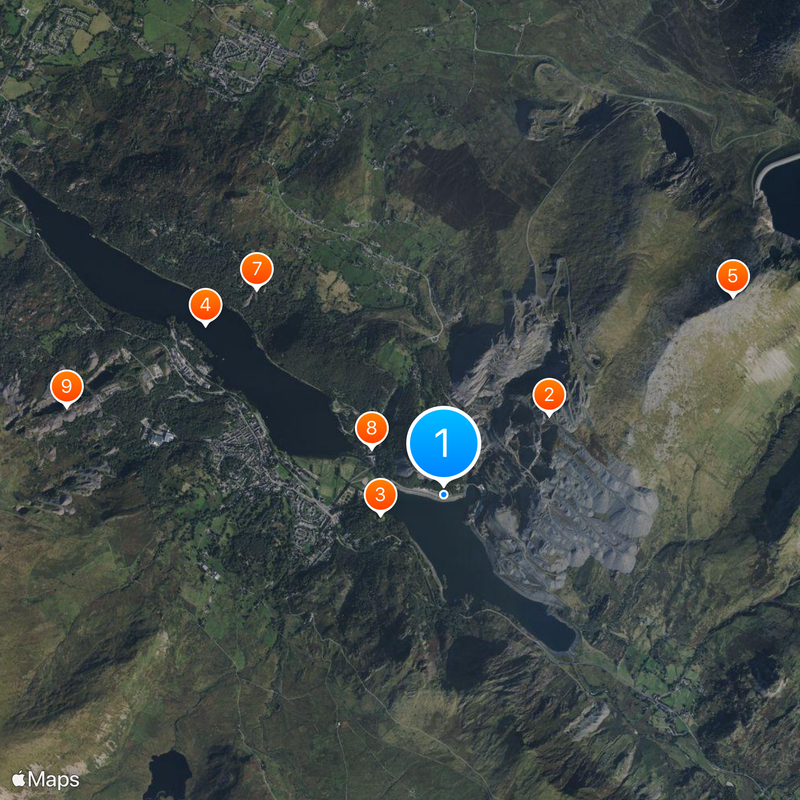 Dinorwig Power Station Map