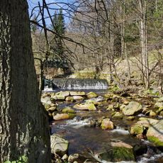 Železniční most přes Rolavu v Nejdku