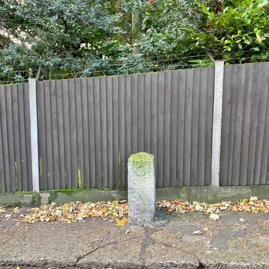 Milestone Between Merton Lane And Hill Court Flats