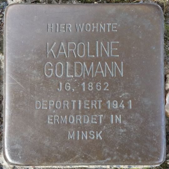 Stolperstein em memória de Karoline Goldmann