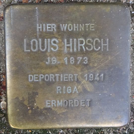 Stolperstein dedicated to Louis Hirsch
