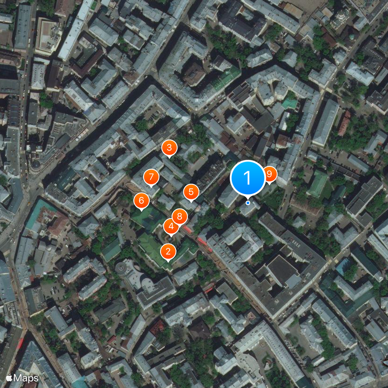 Museum of city lighting, Moscow Mapa