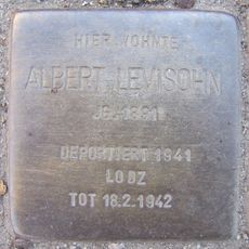 Stolperstein en memoria de Albert Levisohn