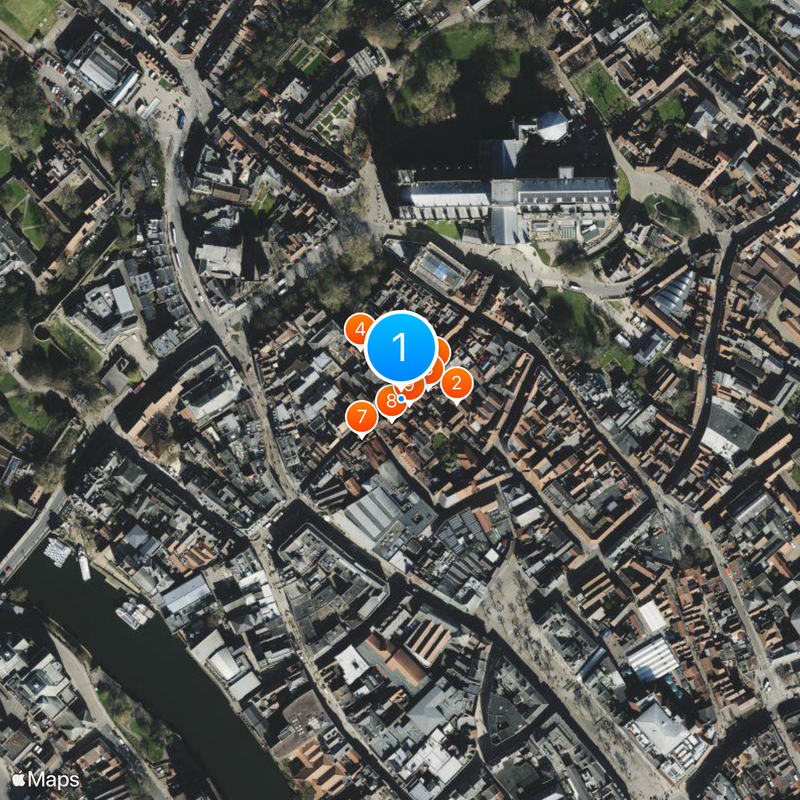 Yelmo de Coppergate Mapa