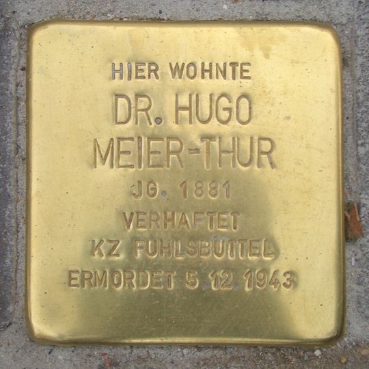 Stolperstein en memoria de Hugo Meier-Thur