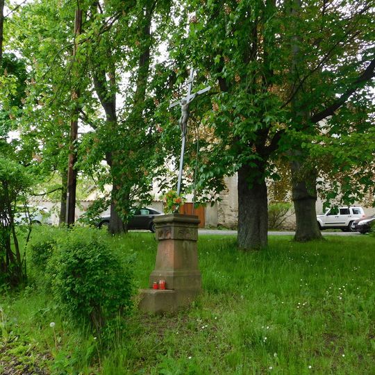 Kříž u Sázavského kláštera v Sázavě