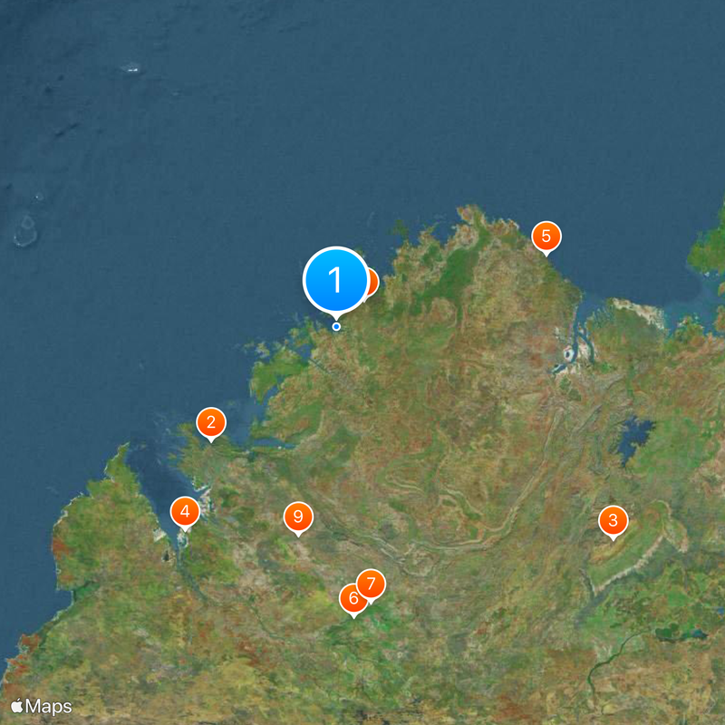Axis naval activity in Australian waters Map
