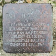 Stolperstein en memoria de Emil Hoppenheidt
