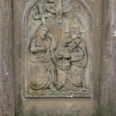 Kamenný kříž na rozcestí v Hrubém Jeseníku