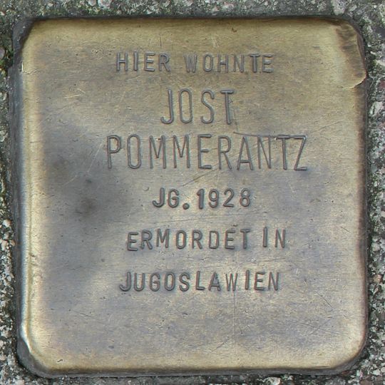 Stolperstein en memoria de Jost Pommerantz