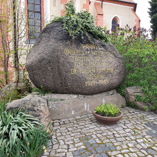 Glacial erratic rock in Glesien