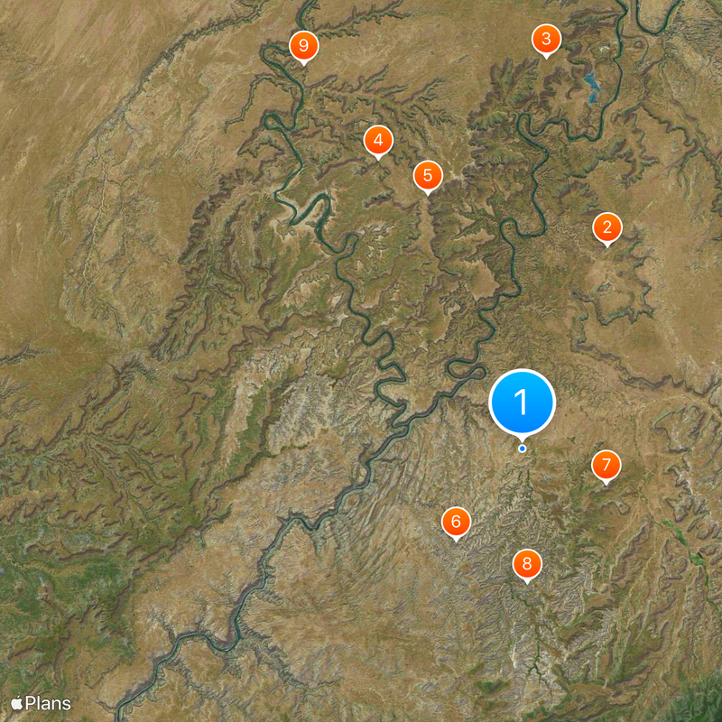 Canyonlands National Park Kaart