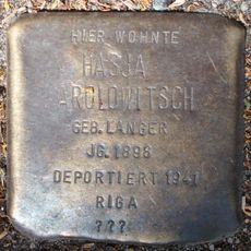 Stolperstein à la mémoire de Hasja Arolowitsch