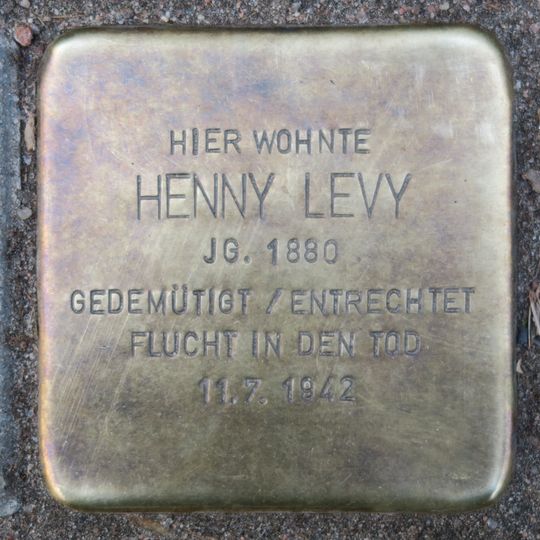 Stolperstein dedicated to Henny Levy