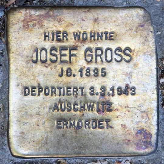 Stolperstein dedicated to Josef Gross