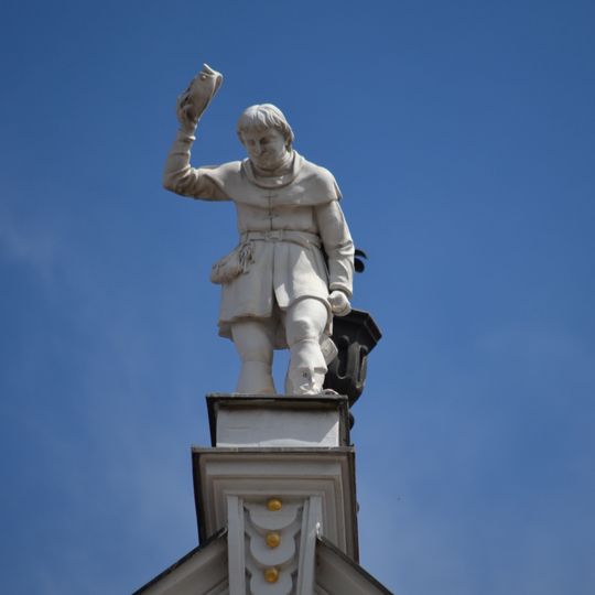 Žobrák, U žobráka, socha-vsa