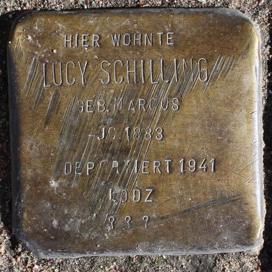 Stolperstein en memoria de Lucy Schilling