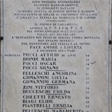 Commemorative plaque of Calamecca
