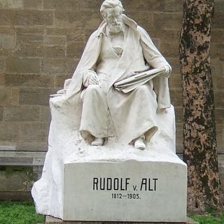 Rudolf von Alt monument, Minoritenplatz Vienna