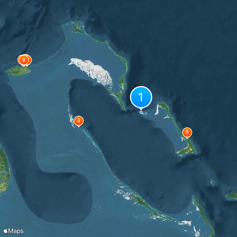 Isla Pequeña San Salvador Mapa