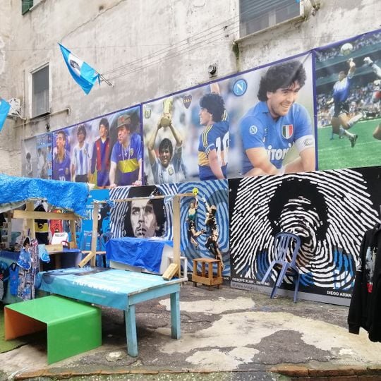 Murale Diego Armando Maradona primo scudetto