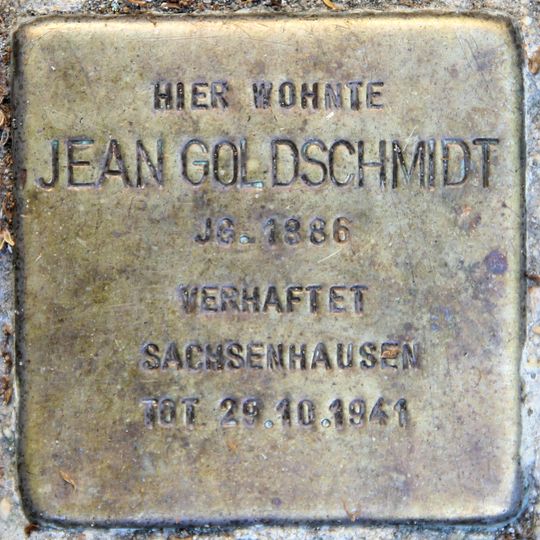 Stolperstein en memoria de Jean Goldschmidt