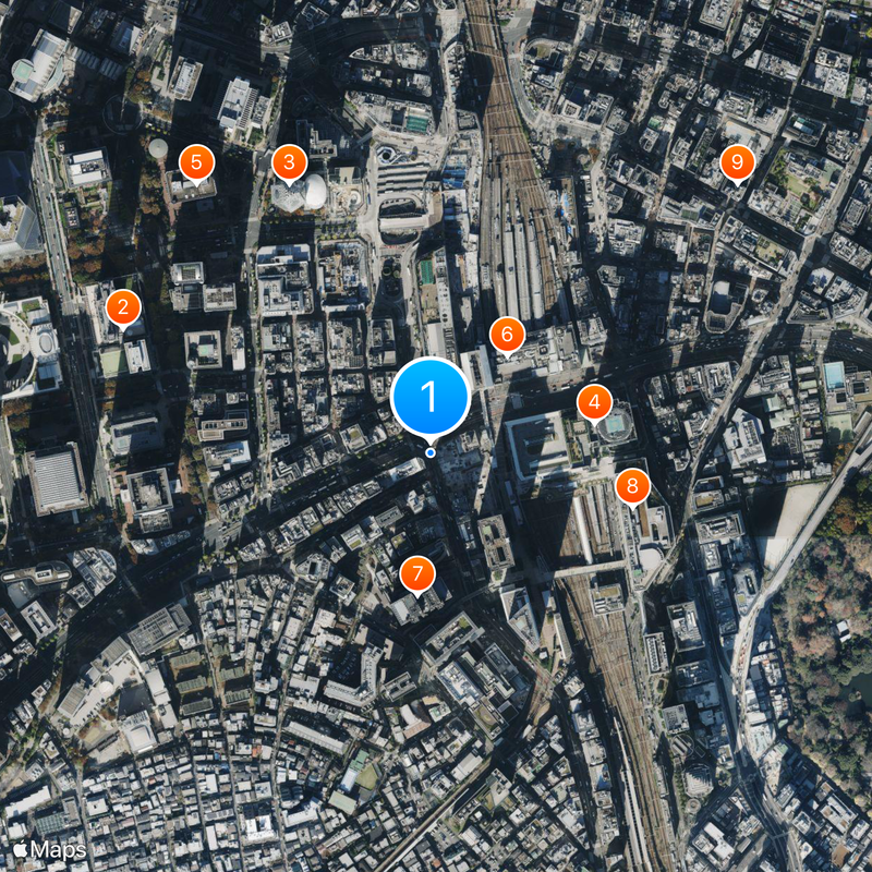 Dworzec Shinjuku Mapa