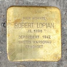 Stolperstein dedicated to Robert Lopian