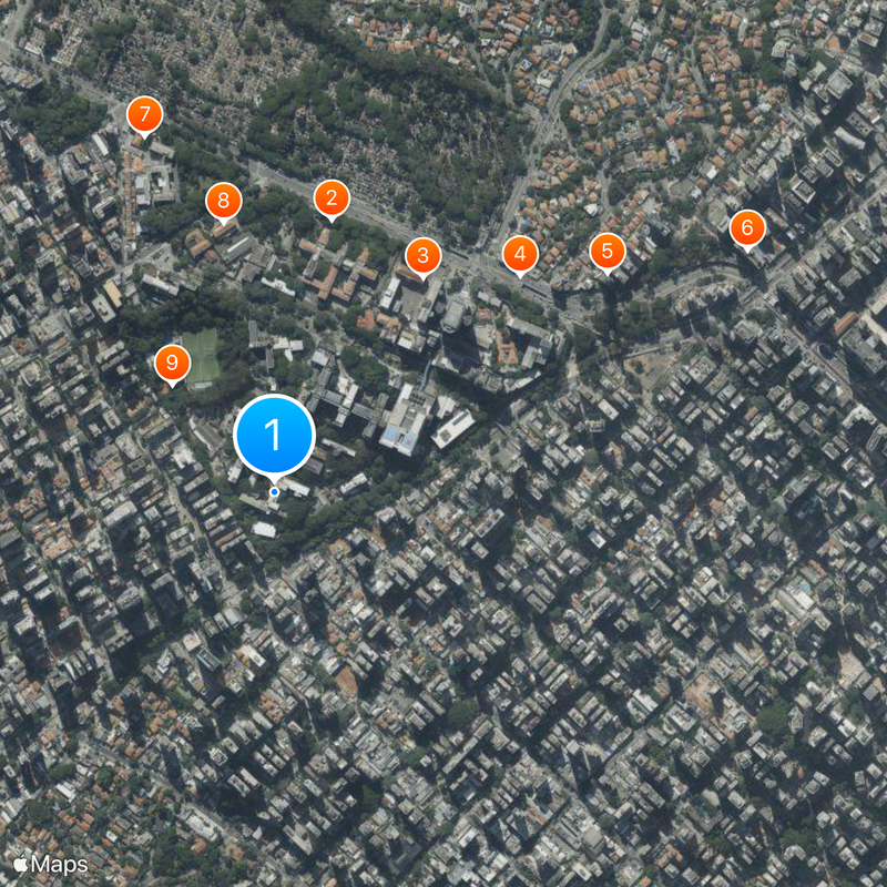 Clinical Hospital of the University of São Paulo Map