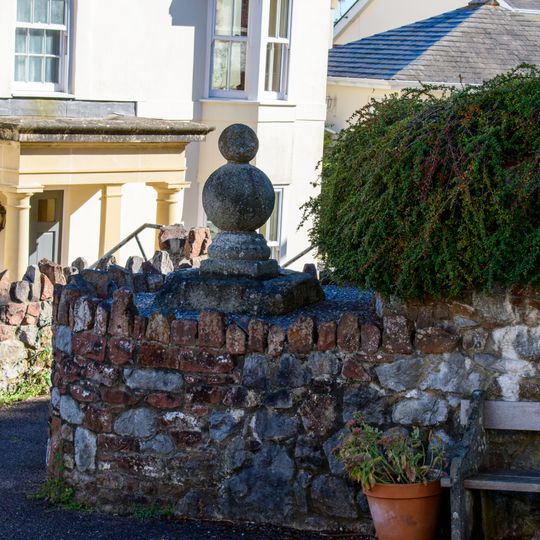 Socket Stone Of Medieval Cross In Garden South West Of Cross House