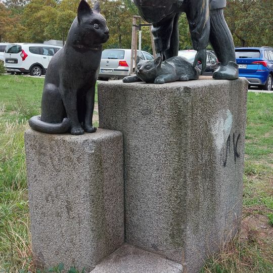 Mädchen mit Katzen
