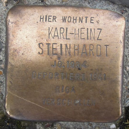 Stolperstein à la mémoire de Karl-Heinz Steinhardt