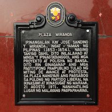 Plaza Miranda historical marker