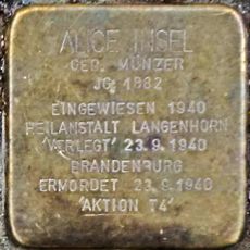 Stolperstein en memoria de Alice Insel
