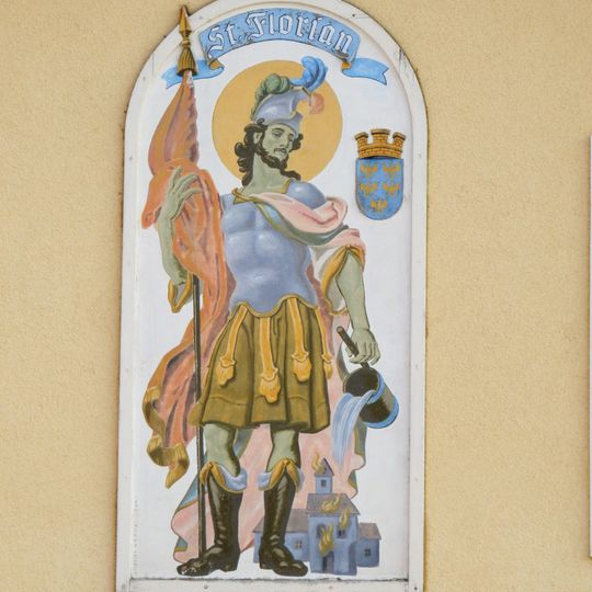 Heiligenbild St. Florian, Plank