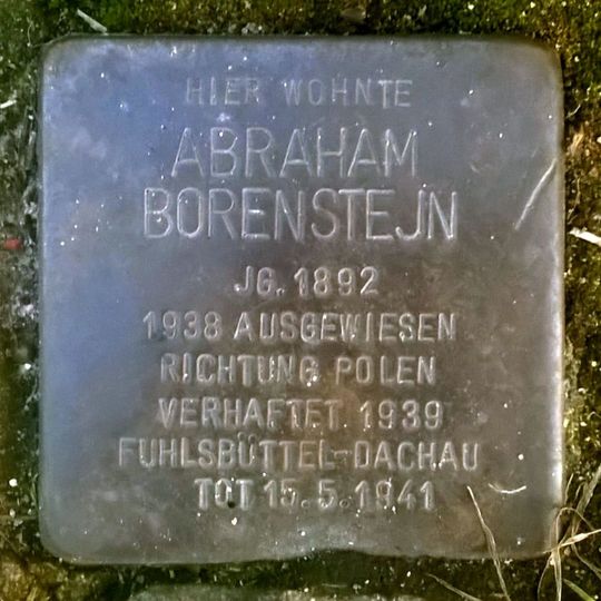 Stolperstein en memoria de Abraham Borenstejn