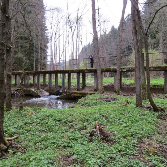 Česle na Ratibořském potoce nad vodní nádrží Žlutice