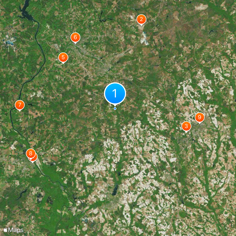 The Carolinas Map