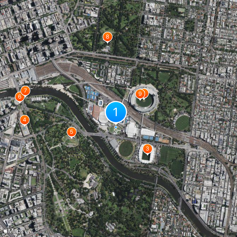 Melbourne Park Map